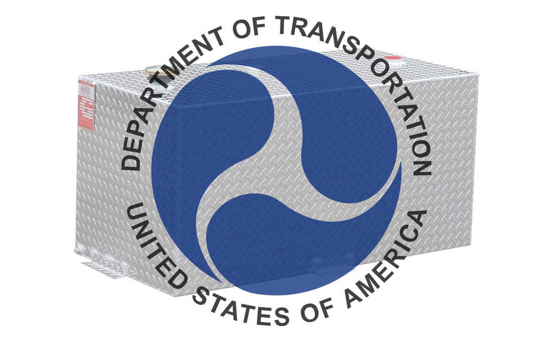 DOT Approved Fuel Tank with DOT Seal overlaid