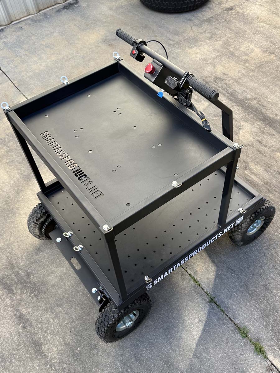 Smart Ass Cargo Mule with Piggyback Cargo Carrier and Workbench Platform top view