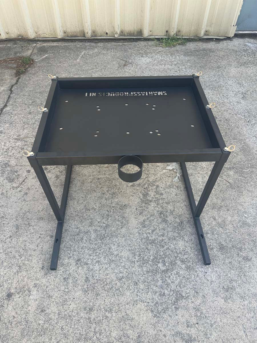 Piggyback accessory for the Smart Ass Fuel Mule - Top down angle from front