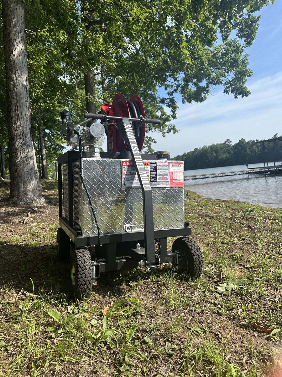 Smart Ass Fuel Mule 50gal Fuel Caddy with Piggyback Hose Reel Mount 2