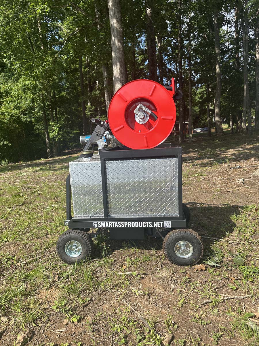Smart Ass Fuel Mule 50gal Fuel Caddy with Piggyback Hose Reel Mount 3
