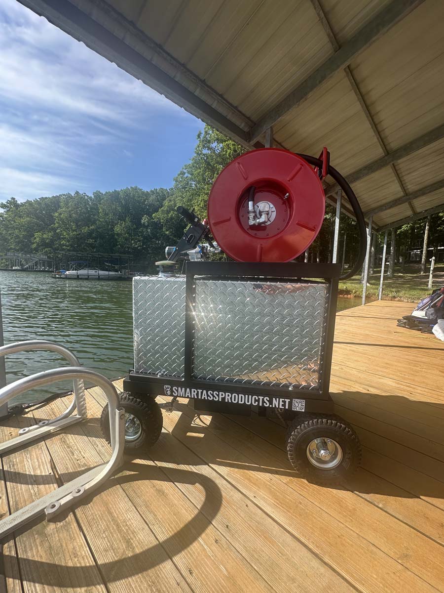 Smart Ass Fuel Mule 50gal Fuel Caddy with Piggyback Hose Reel Mount 5