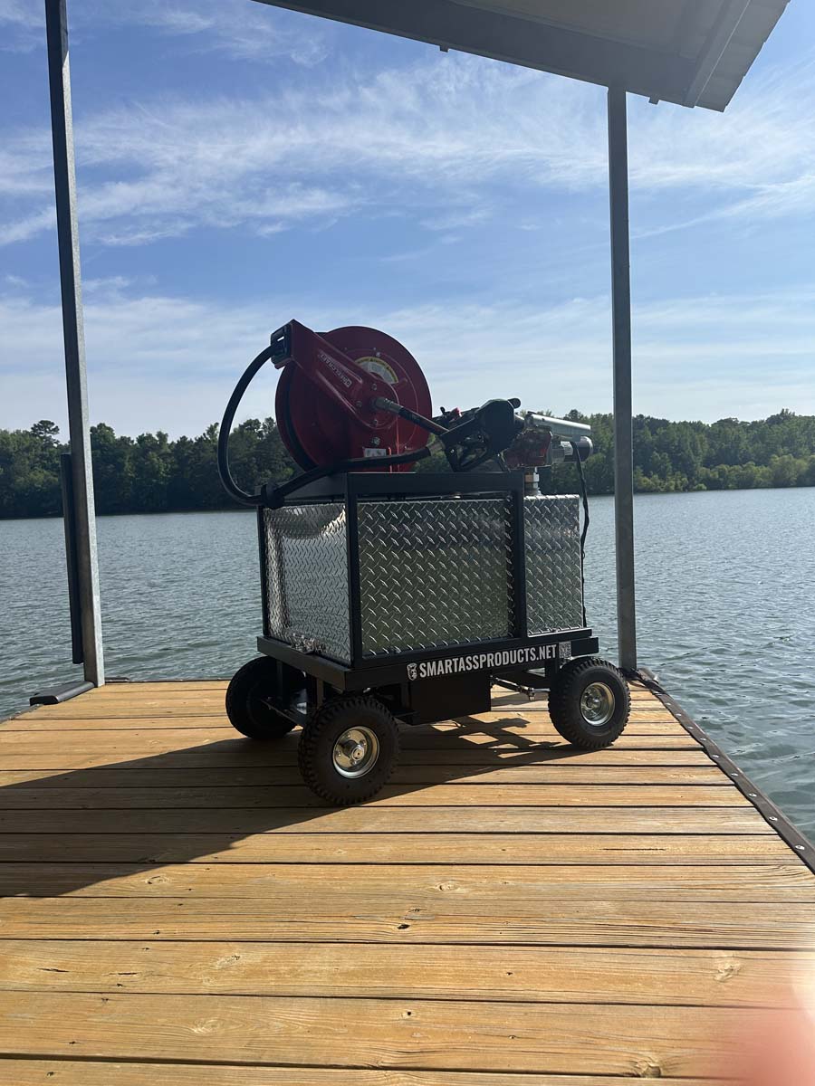 Smart Ass Fuel Mule 50gal Fuel Caddy with Piggyback Hose Reel Mount 6