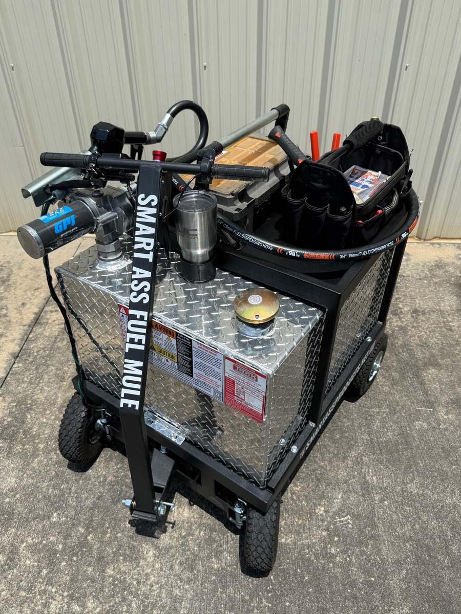 Smart Ass Fuel Mule 50gal Fuel Caddy with Piggyback Cargo Carrier with Toolbox 2