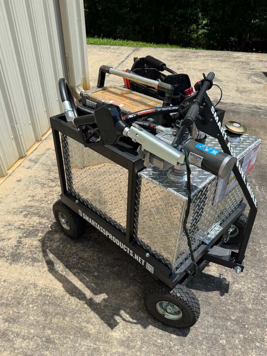 Smart Ass Fuel Mule 50gal Fuel Caddy with Piggyback Cargo Carrier with Toolbox 3