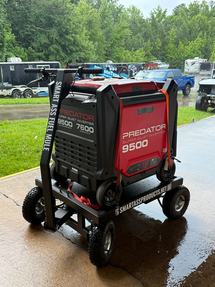 Smart Ass Cargo Mule with Predator 9500 Generator strapped down