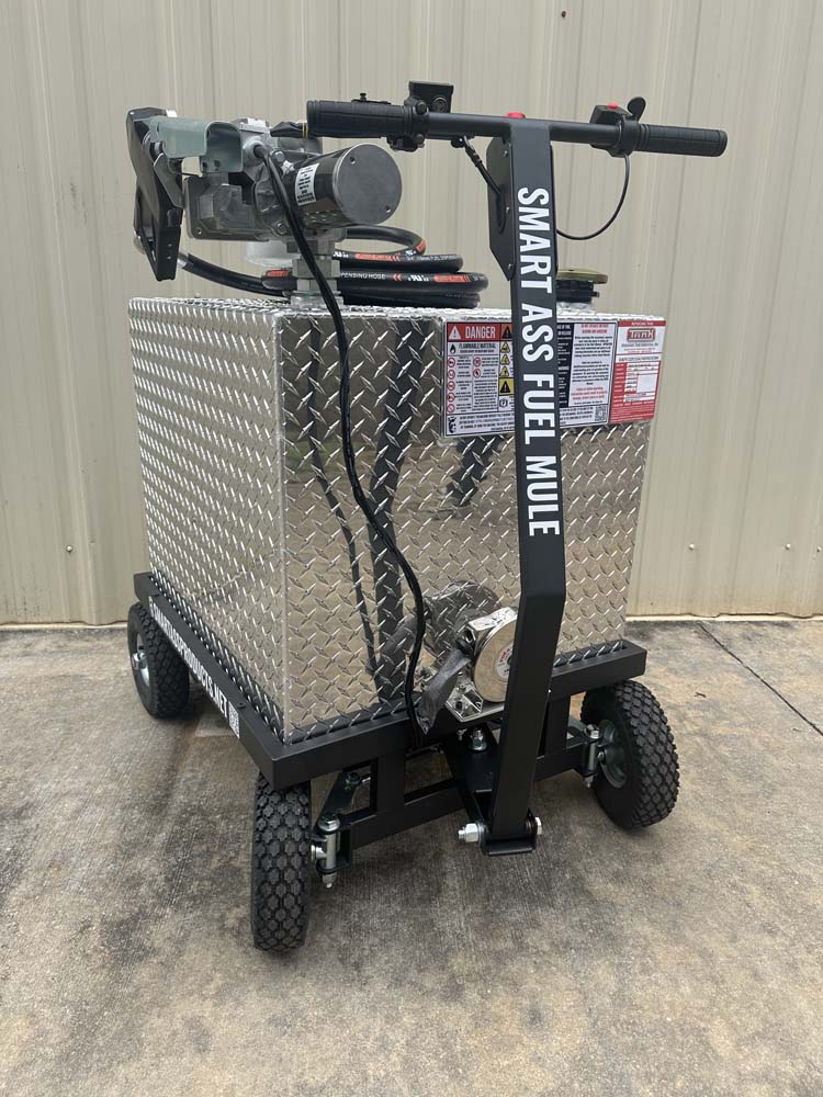 Smart Ass Fuel Mule Flatlander Aviation Edition - 70 Gallon Fuel Bowser - Front Angle