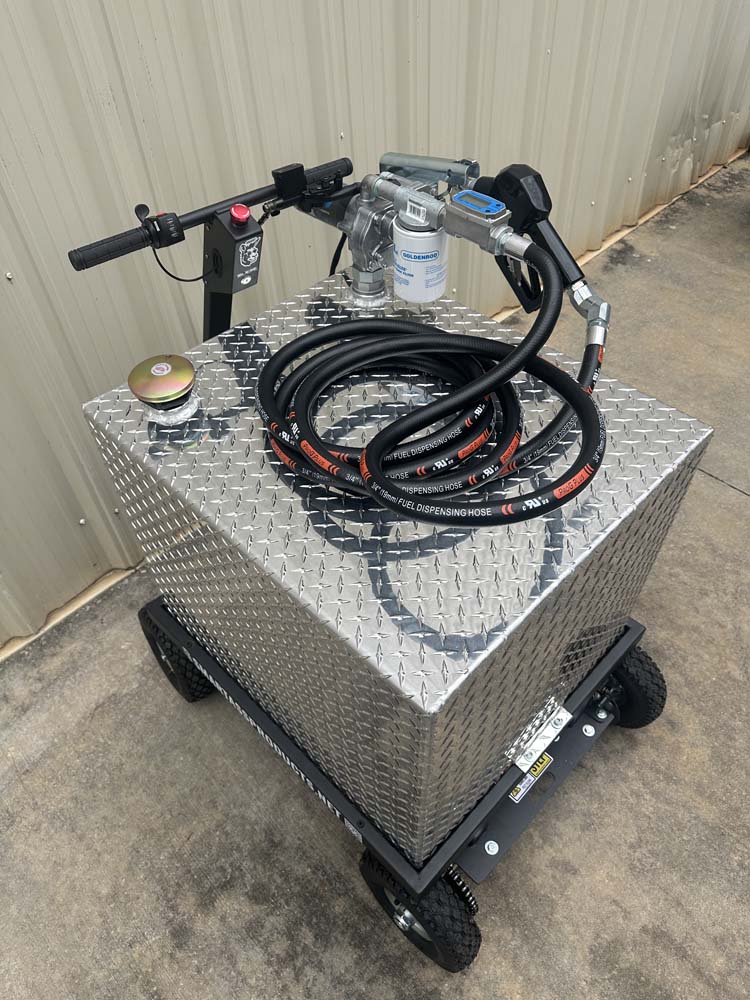 Smart Ass Fuel Mule Flatlander Aviation Edition - 70 Gallon Fuel Bowser - Top Angle
